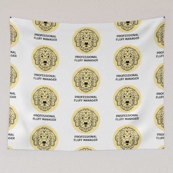 Item preview, Goldendoodle Cute Line Art Design Profesional Fluff Manager designed and sold by PeriwinkleStone.
