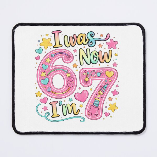 Item preview, I Was 6, Now I'm 7 - Cute Pastel Kawaii 7th Birthday Celebration T-Shirt Design designed and sold by DoodloraStudio.