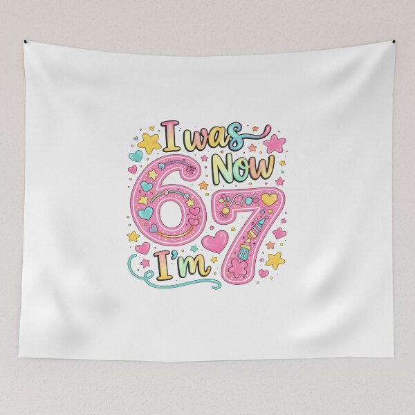 Item preview, I Was 6, Now I'm 7 - Cute Pastel Kawaii 7th Birthday Celebration T-Shirt Design designed and sold by DoodloraStudio.