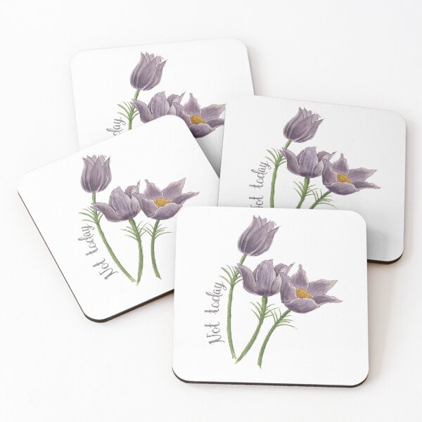 Item preview, Not Today Purple Florals designed and sold by NaughtyFlorals.