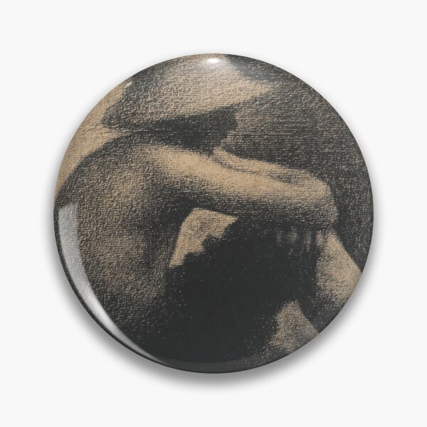 Aperçu de l'œuvre Garçon assis au chapeau de paille de Georges Seurat : Affiche figurative méditative créée et vendue par artofuniverse.