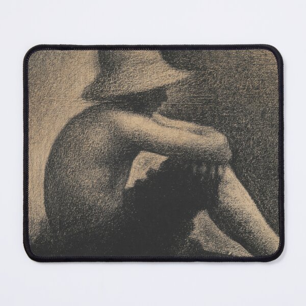 Item preview, Seated Boy With Straw Hat by Georges Seurat: Meditative Figurative Poster designed and sold by artofuniverse.