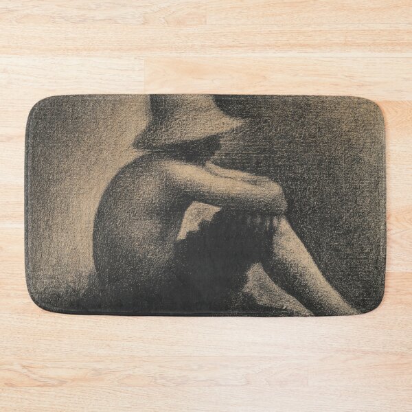 Item preview, Seated Boy With Straw Hat by Georges Seurat: Meditative Figurative Poster designed and sold by artofuniverse.