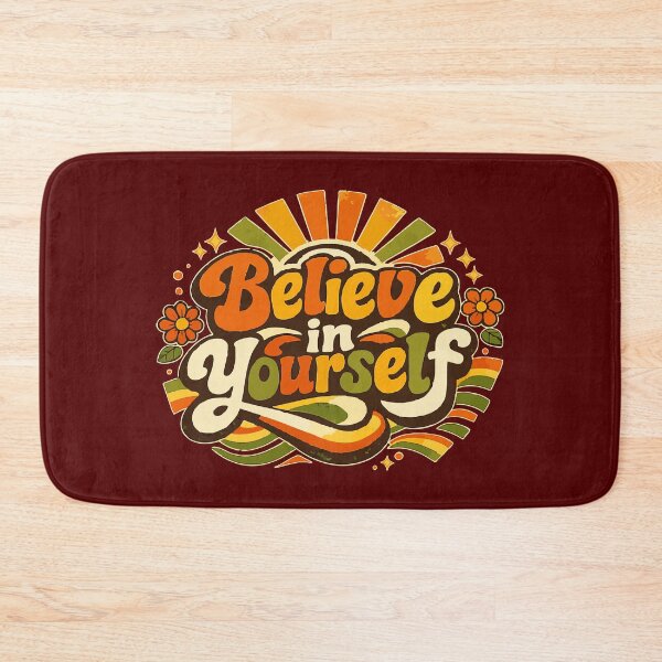 Item preview, Believe In Yourself Groovy Retro 70s Typography Aesthetic designed and sold by Far Out Goods.
