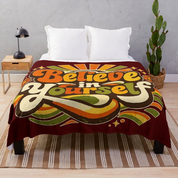 Item preview, Believe In Yourself Groovy Retro 70s Typography Aesthetic designed and sold by Far Out Goods.