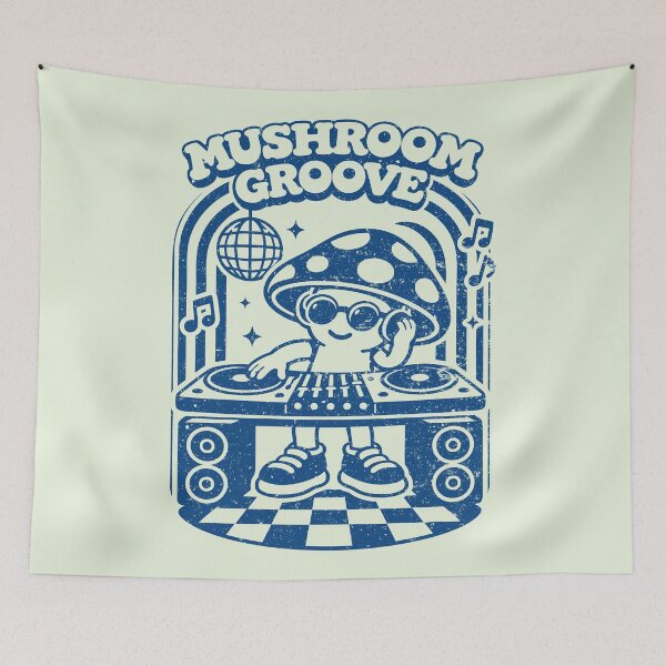 Item preview, Mushroom Groove DJ Retro Music Vibes designed and sold by CamaleonDesigns.