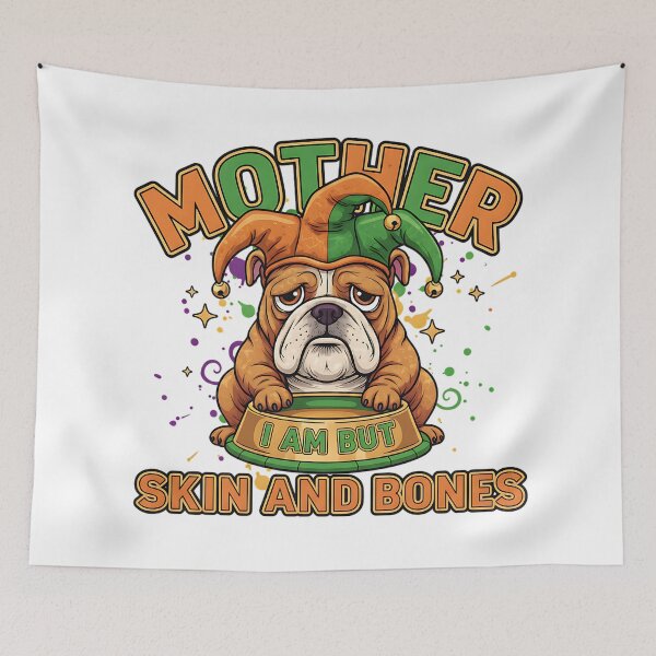 Item preview, skinny bulldog mardi gras funny pet graphic designed and sold by ArtDesignTp.