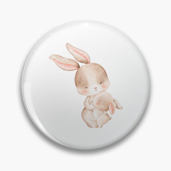 Item preview, Watercolor Mother and Baby Rabbit - Adorable Spring Bunny Gift designed and sold by FuzionRaptor.