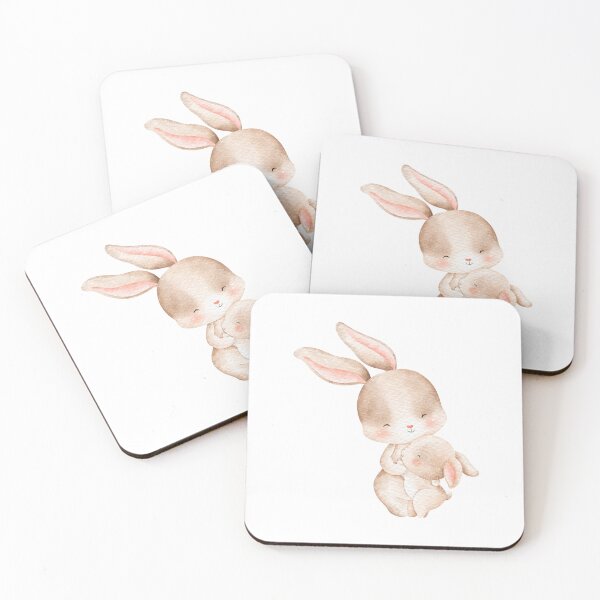 Item preview, Watercolor Mother and Baby Rabbit - Adorable Spring Bunny Gift designed and sold by FuzionRaptor.