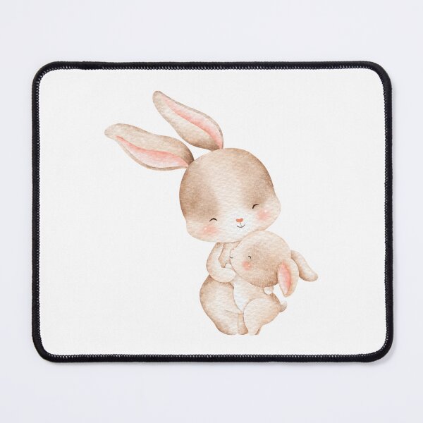Item preview, Watercolor Mother and Baby Rabbit - Adorable Spring Bunny Gift designed and sold by FuzionRaptor.