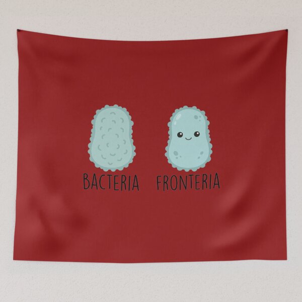 Item preview, Bacteria vs Fronteria - Funny Science Pun designed and sold by TinyJoy Studio.