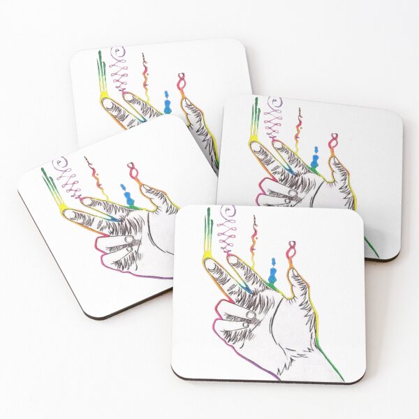 Item preview, Hand painted psychedelic hand  designed and sold by Sol Nox Creative.