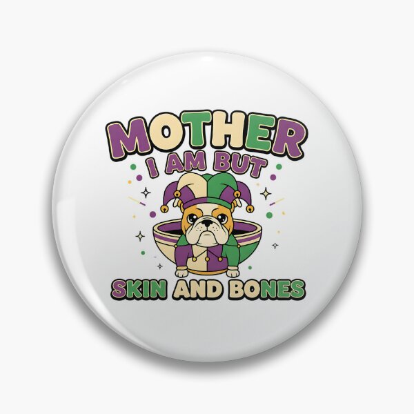 Item preview, bulldog skin and bones carnival humor design designed and sold by ArtDesignTp.