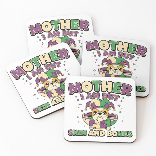 Item preview, bulldog skin and bones carnival humor design designed and sold by ArtDesignTp.