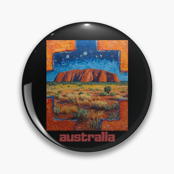 Item preview, Australia Uluru Kata Tjuta Aboriginal art sticker designed and sold by SkyTrailKin.
