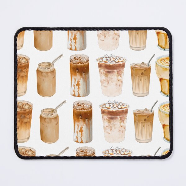 Item preview, Iced Coffee Drinks Pattern Aesthetic Beverage Illustration designed and sold by Cutethings3.