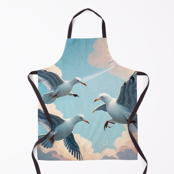 Item preview, Soaring High: Seagulls in the Pastel Sky designed and sold by Serene Strokes Art.