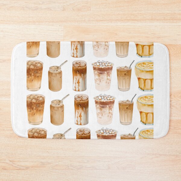 Item preview, Iced Coffee Drinks Pattern Aesthetic Beverage Illustration designed and sold by Cutethings3.