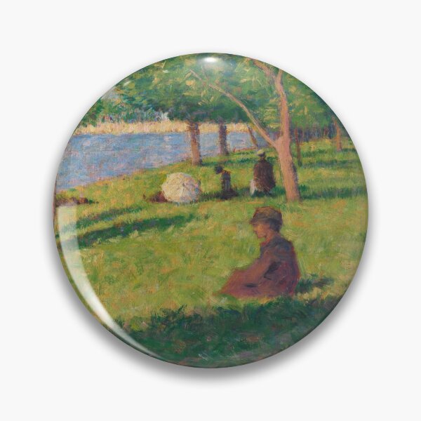 Item preview, Seated Figures Study by Georges Seurat: Neo Impressionist Riverbank Poster designed and sold by artofuniverse.