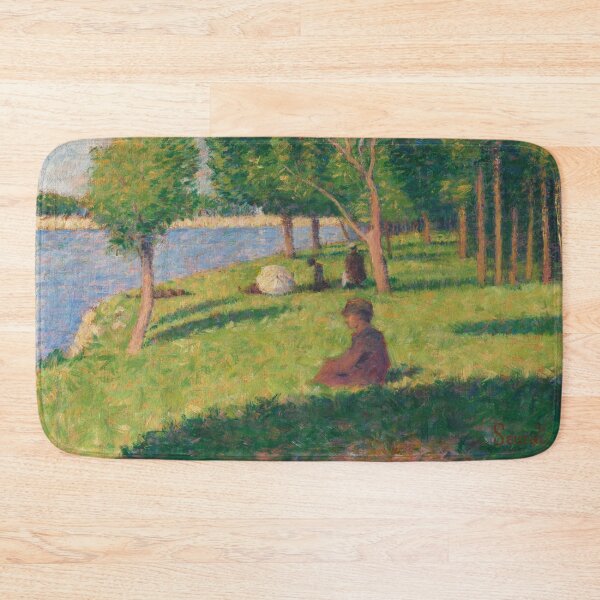 Item preview, Seated Figures Study by Georges Seurat: Neo Impressionist Riverbank Poster designed and sold by artofuniverse.