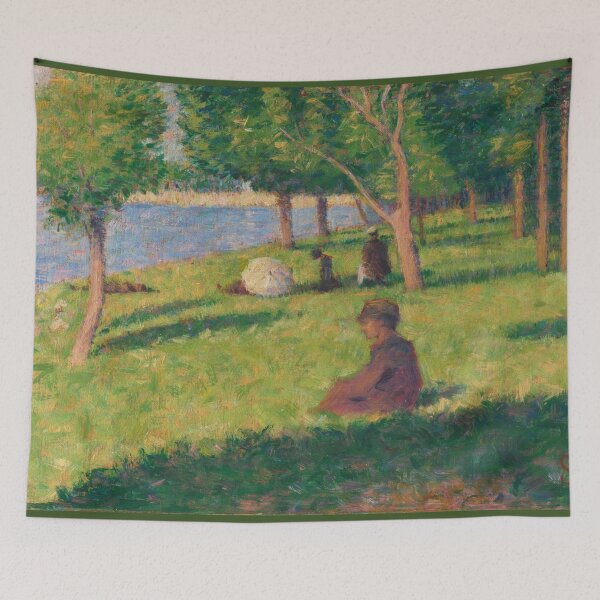 Item preview, Seated Figures Study by Georges Seurat: Neo Impressionist Riverbank Poster designed and sold by artofuniverse.