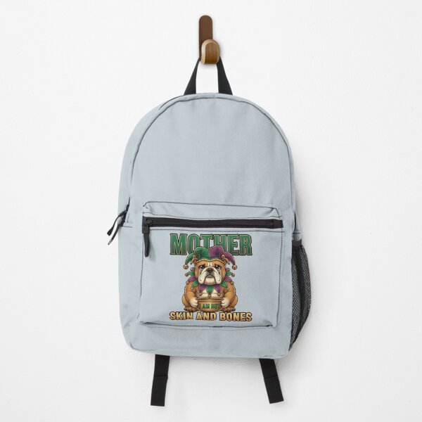 Item preview, bulldog mardi gras skin and bones funny mother designed and sold by ArtDesignTp.