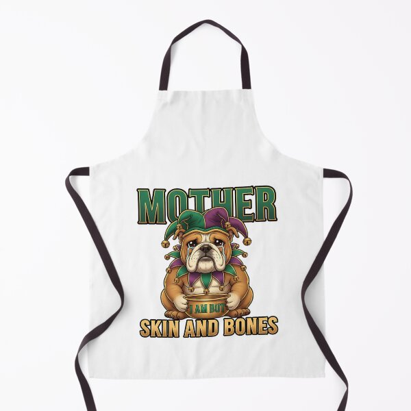Item preview, bulldog mardi gras skin and bones funny mother designed and sold by ArtDesignTp.
