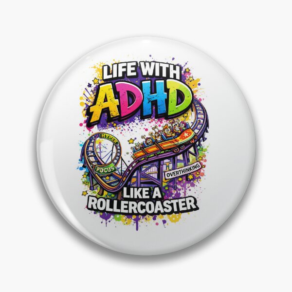 Item preview, Life With ADHD Like a Rollercoaster Shirt – Funny ADHD T-Shirt, Neurodivergent Humor, Mental Health Meme Tee designed and sold by Anders7100.