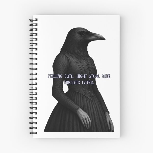 Item preview, Feeling Cute Might Steal Your Trinkets Goth Raven designed and sold by GraveyardGlam.