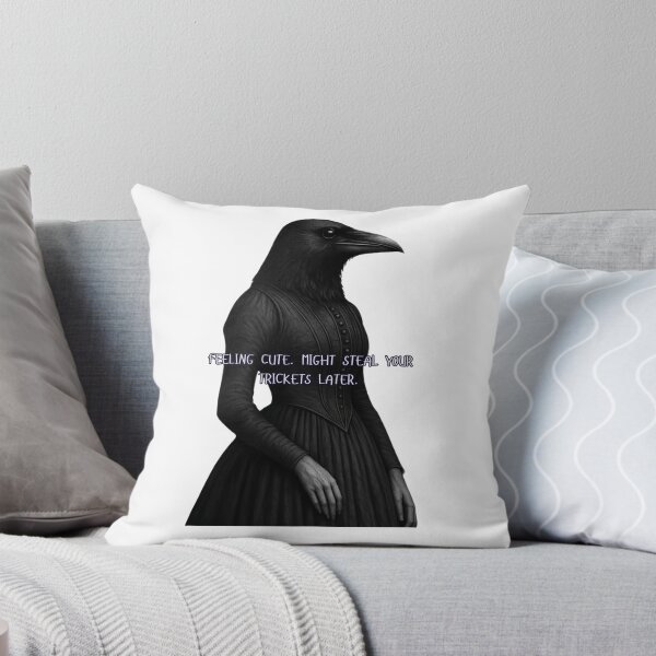 Item preview, Feeling Cute Might Steal Your Trinkets Goth Raven designed and sold by GraveyardGlam.