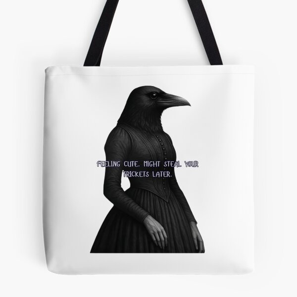 Item preview, Feeling Cute Might Steal Your Trinkets Goth Raven designed and sold by GraveyardGlam.