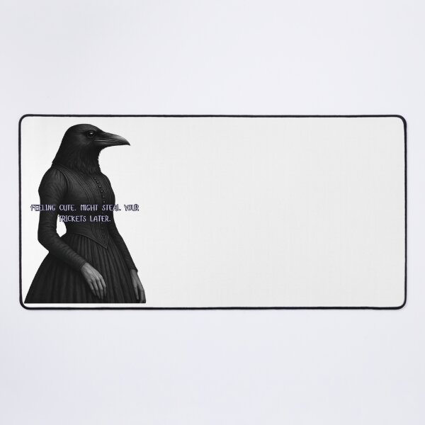 Item preview, Feeling Cute Might Steal Your Trinkets Goth Raven designed and sold by GraveyardGlam.