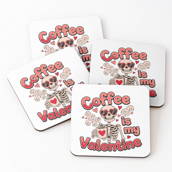 Item preview, caffeine is my valentine funny coffee art designed and sold by ArtDesignTp.