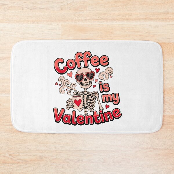 Item preview, caffeine is my valentine funny coffee art designed and sold by ArtDesignTp.