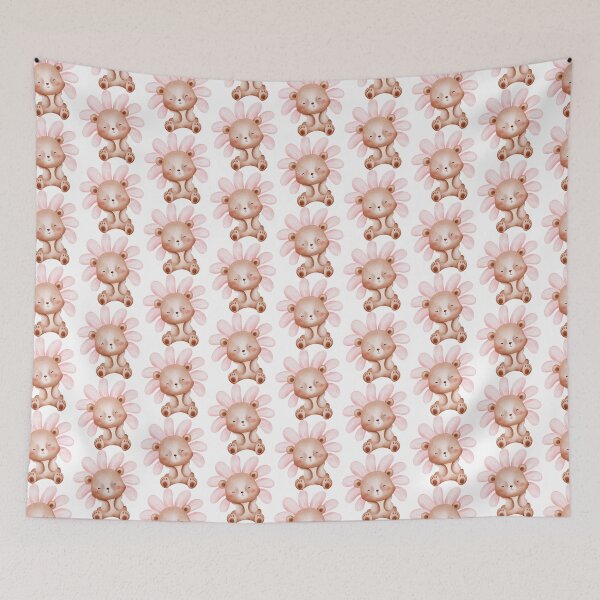 Item preview, Watercolor Teddy Bear with Spring Flowers - Adorable Floral Bear Gift designed and sold by FuzionRaptor.