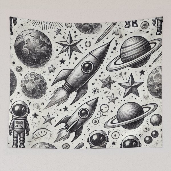 Item preview, space themed pattern designed and sold by TEEJAMBOREE.
