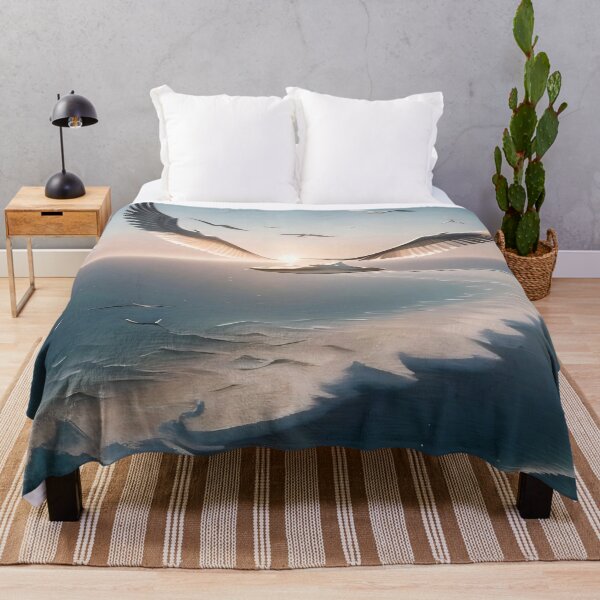 Item preview, Ocean Wings: Futuristic Sea Voyage at Sunset designed and sold by Serene Strokes Art.