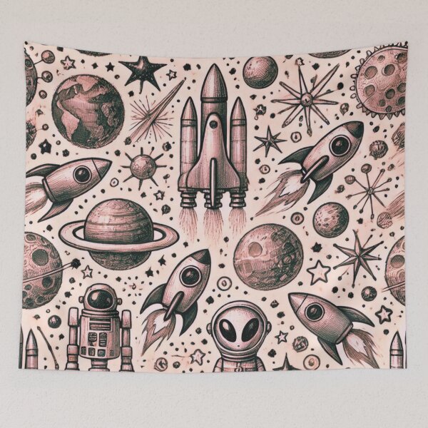 Item preview, space themed pattern designed and sold by TEEJAMBOREE.