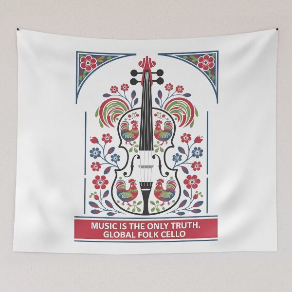 Item preview, Music Is the Only Truth – Folk Cello - Global Folk Art designed and sold by Art-Arcade6.