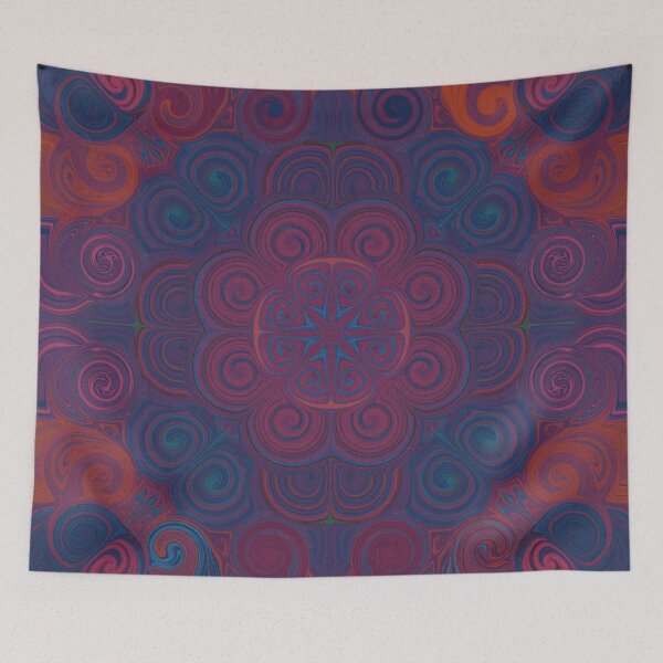 Item preview, mandala art dark colors designed and sold by Feral Lines Studio .