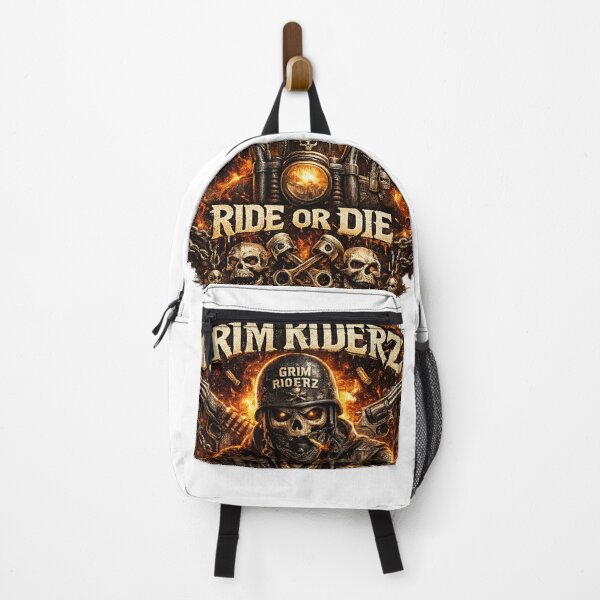 Item preview, Grim Riderz Ride or Die Biker Skull Art designed and sold by Med-th-ewolf.