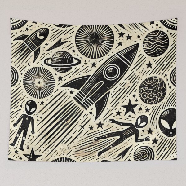 Item preview, space themed pattern designed and sold by TEEJAMBOREE.