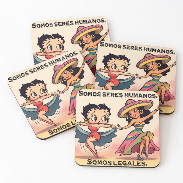 Item preview, Somos Seres, Humanos Somos Legales (We Are Human Beings, We Are Legal) – Arte Latina Estilo Retro Cartoon Camiseta y Sticker designed and sold by DiamondSkyShirt.