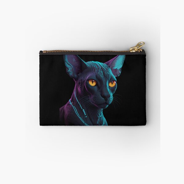 Item preview, Cyberpunk Sphynx Cat Neon Portrait designed and sold by Quotable Gear.