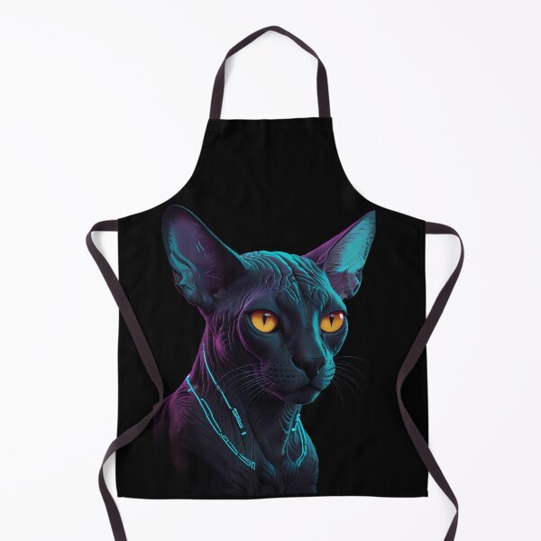 Item preview, Cyberpunk Sphynx Cat Neon Portrait designed and sold by Quotable Gear.