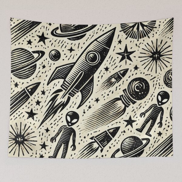 Item preview, space themed pattern designed and sold by TEEJAMBOREE.
