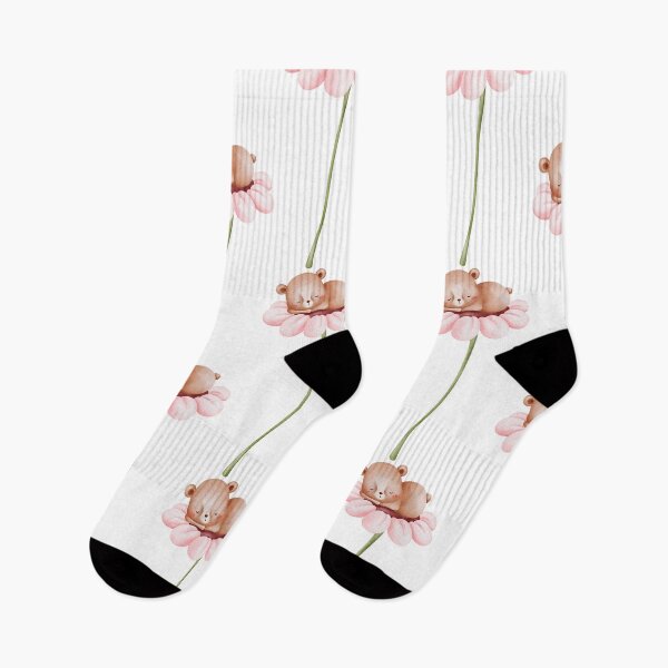 Item preview, Watercolor Teddy Bear Flower - Adorable Spring Vibe designed and sold by FuzionRaptor.