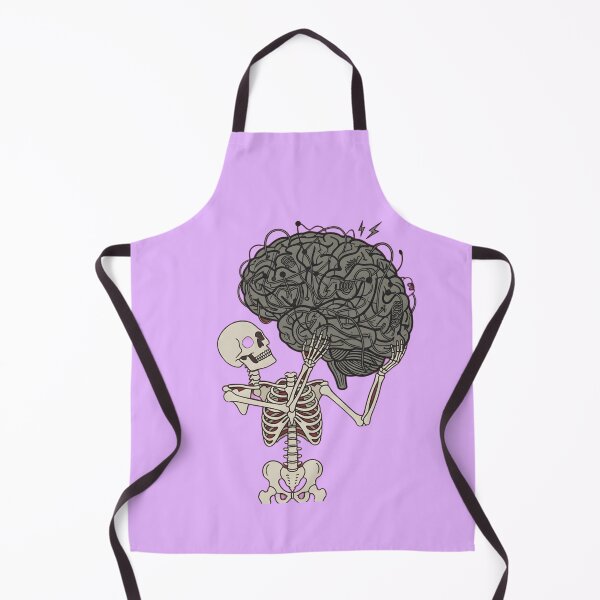Item preview, Skeleton Holding Tangled Brain – Dark Anatomy Art | Overthinking Mental Health Gothic Design designed and sold by Raw Tigers.