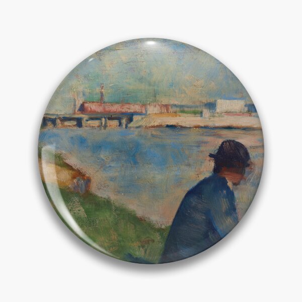 Item preview, Study for Bathers at Asnières by Georges Seurat: Neo Impressionist River Scene designed and sold by artofuniverse.