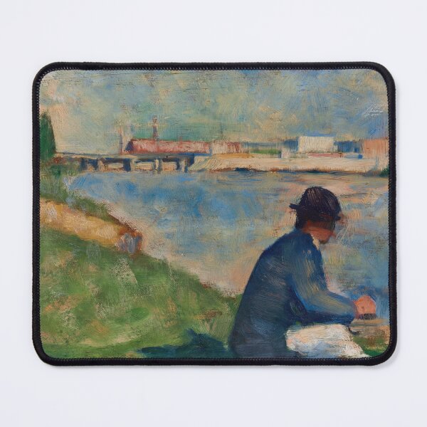 Item preview, Study for Bathers at Asnières by Georges Seurat: Neo Impressionist River Scene designed and sold by artofuniverse.